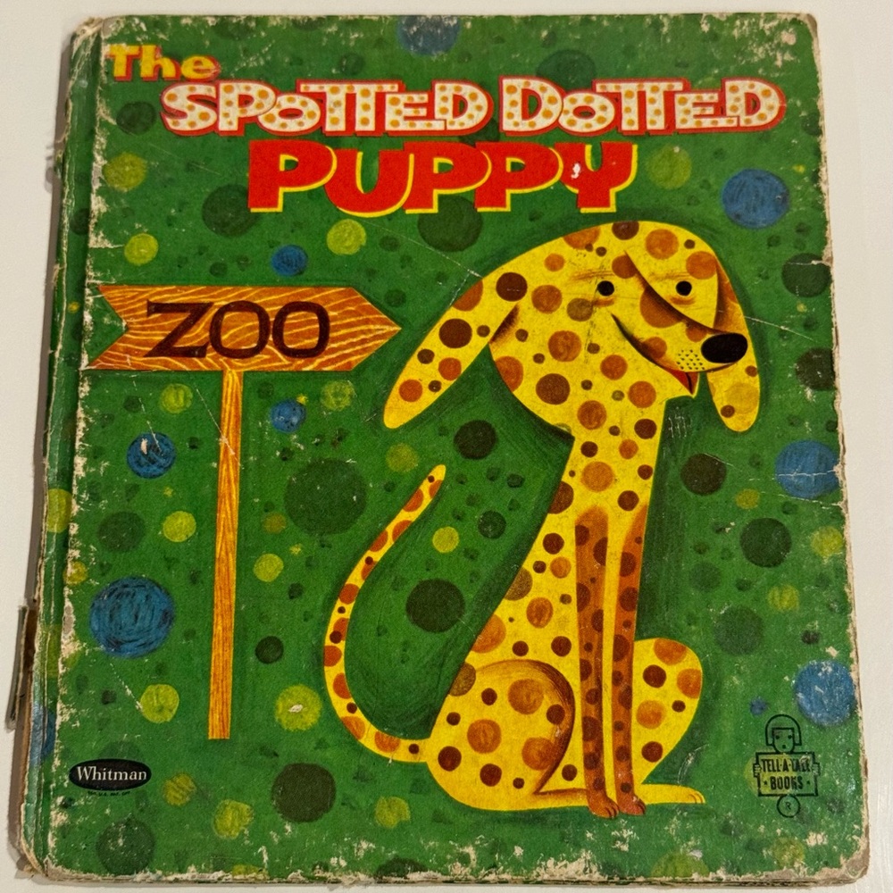 Whitman Tell-a-Tale The Spotted Dotted Puppy HC Vintage Children's Book 1961